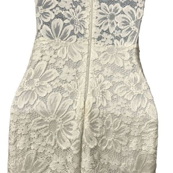 FE Forever Women’s Mermaid Style Wedding Dress White Ivory Lace Satin Size Small - Picture 5 of 8